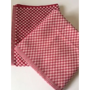 Hand- en Theedoek - Ruit Klein - Rood